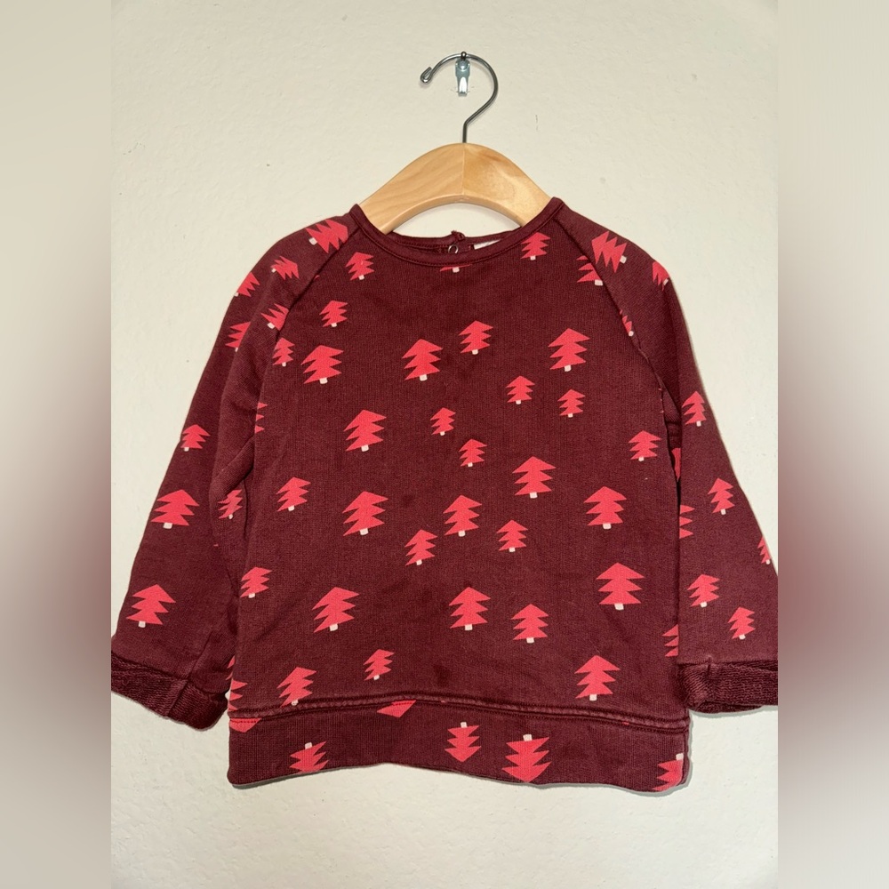 Hallmark Baby 2T Maroon Tree theme sweatshirt